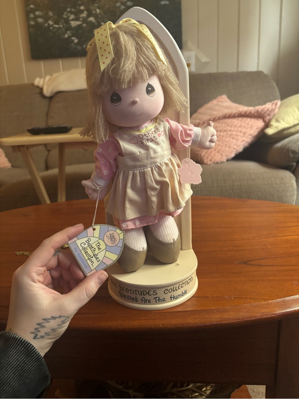 Vintage Precious Moments Applause Mother’s First Doll Original Tag Stand